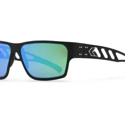 [GZ-05-023] Delta M4 Polarized Sunglasses Black Anodized w/ Silver Logo (Green Mirror Polarized)