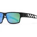 Delta M4 Polarized Sunglasses Black Anodized w/ Silver Logo Gatorz (Green Mirror Polarized)