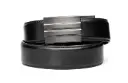 Black Leather Gun Belt 1.5 X2 Gunmetal KORE