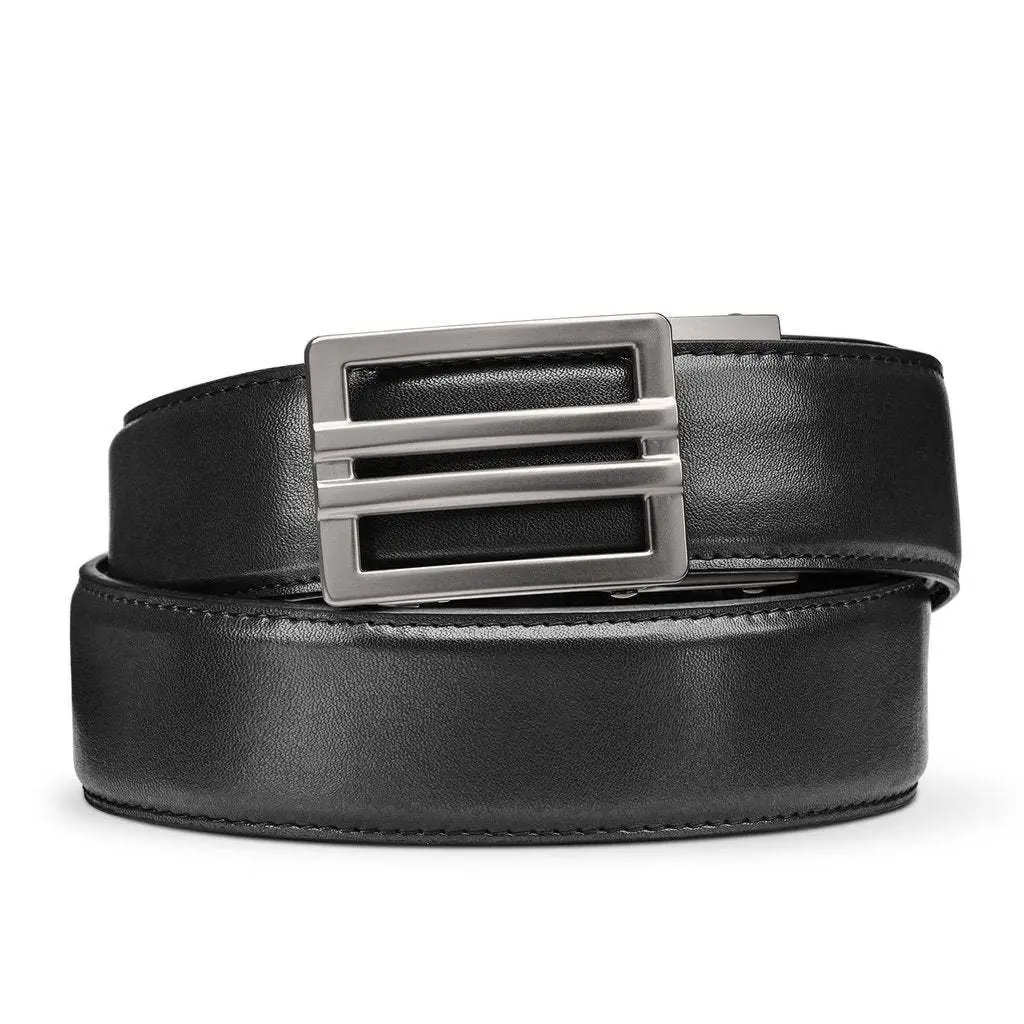 Black Leather Gun Belt X1 Buckle (Nickel Free) KORE