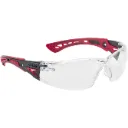 Bolle Rush+ Clear Lens Glasses (Red/Black)