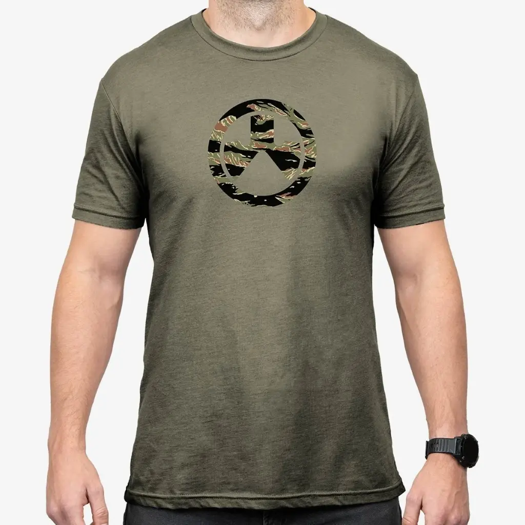 5.11 Tiger Stripe Icon Blend T-Shirt (Olive Drab Heather) (M)