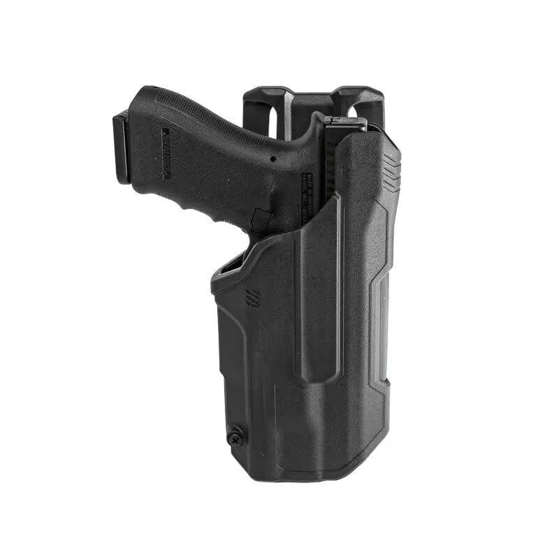 [44N100BKL] T-Series L2D Light Bearing Duty Holster for Glock 17/19/45 w/TLR1/2 - Blackhawk (Gaucher)