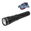 Turbo High Candela USB Dual-Light Rechargeable Tactical Flashlight (Black) Nightstick
