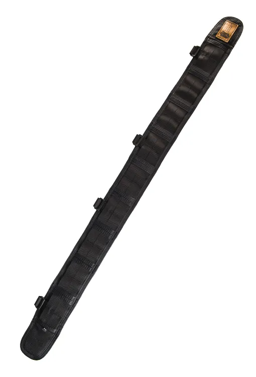 Laser Slim Grip Slotted Padded Belt (Black) Medium