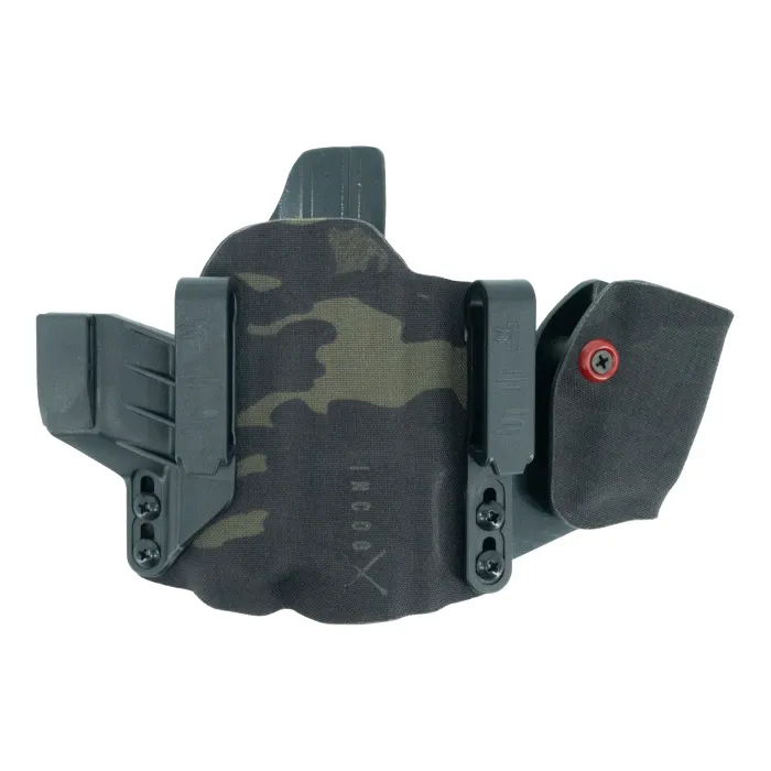 Incog X Holster for Glock 17/19 Compact Weapon Light w/ Mag Caddy (Multicam Black) (Left)