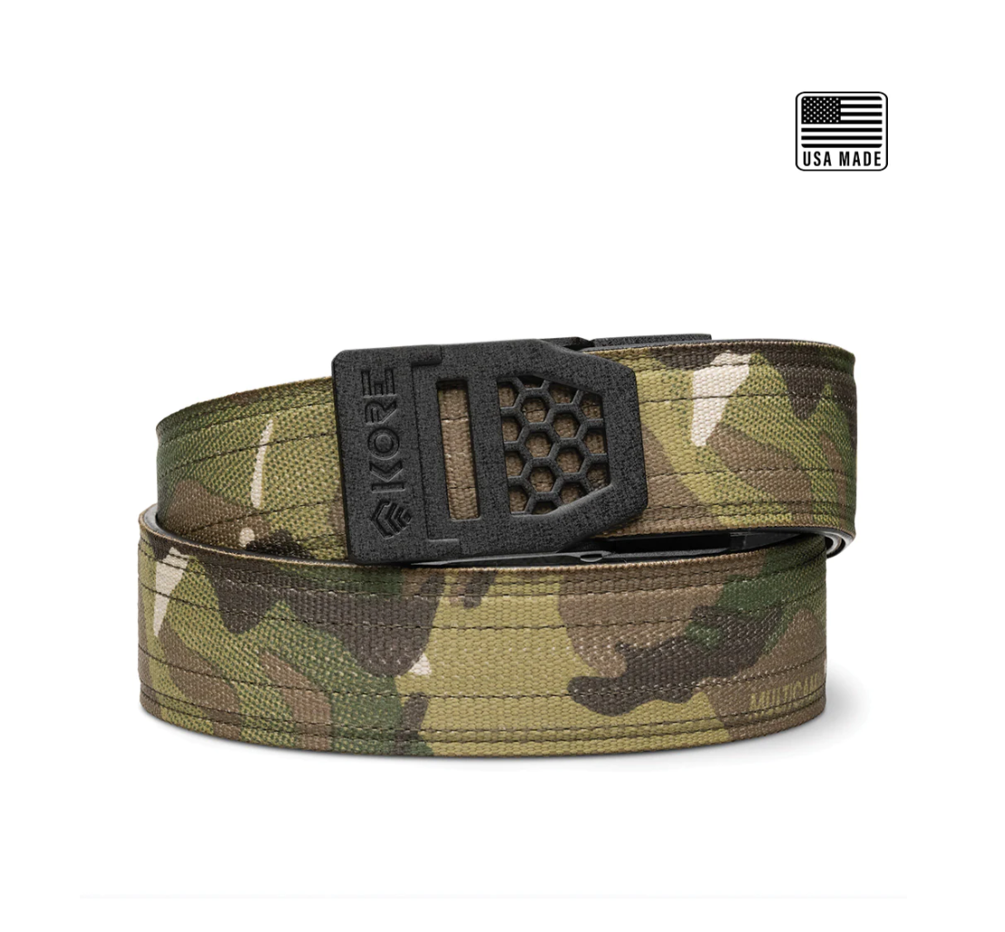 USA Multicam Tactical Gun Belt 1.5'' X6 Black Buckle KORE
